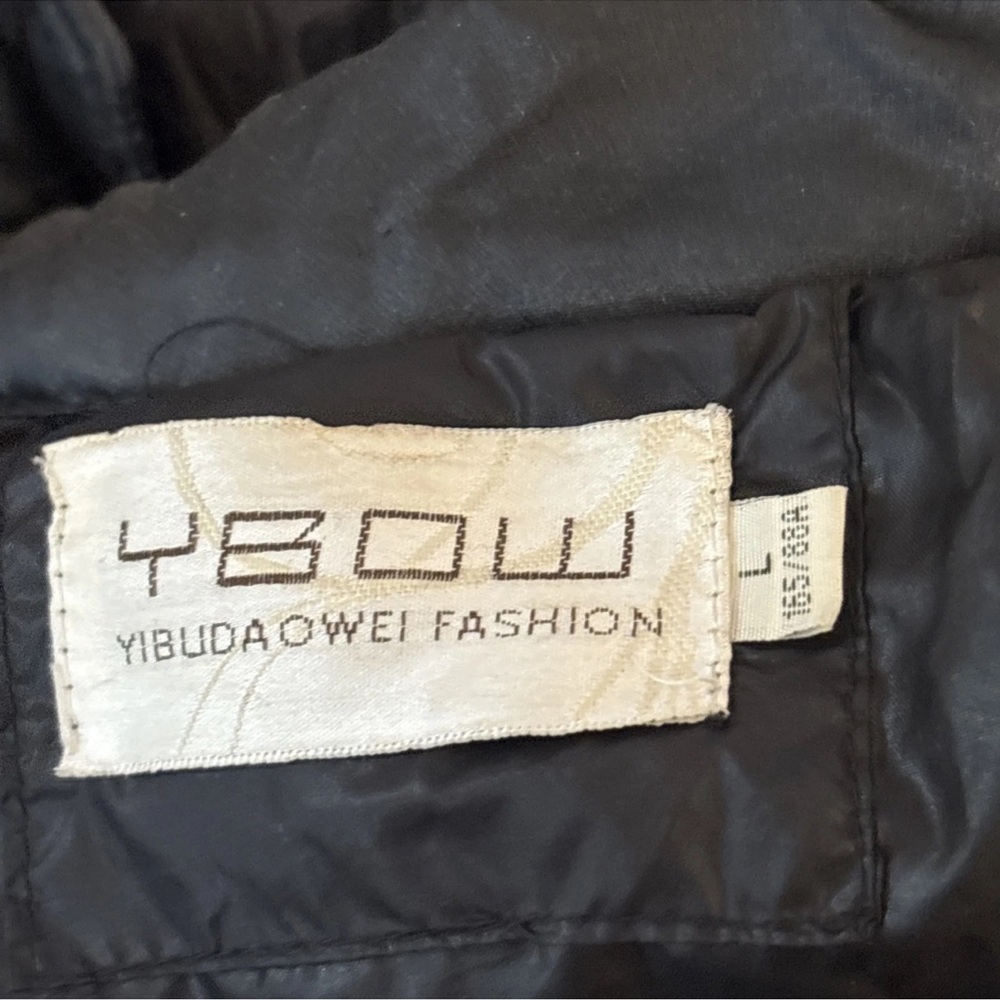 YIBUDAOWEI Fashion Couture Faux Leather streetwear Floral Puffer Coat  SZ 2P - Picture 15 of 17